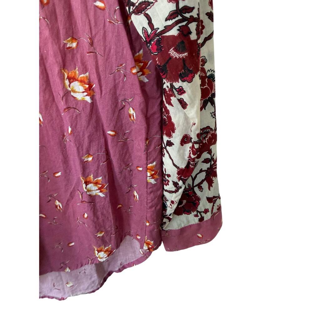 Sundance Size M Patchwork Floral Button Front Shirt 100% Cotton Boho Western - Picture 6 of 10